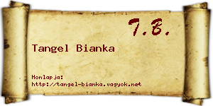 Tangel Bianka névjegykártya
